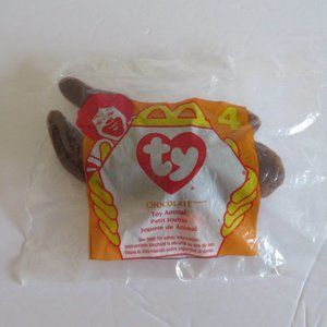 Vintage 1996 McDonalds Happy Meal #4 TY Chocolate Moose, New in Bag